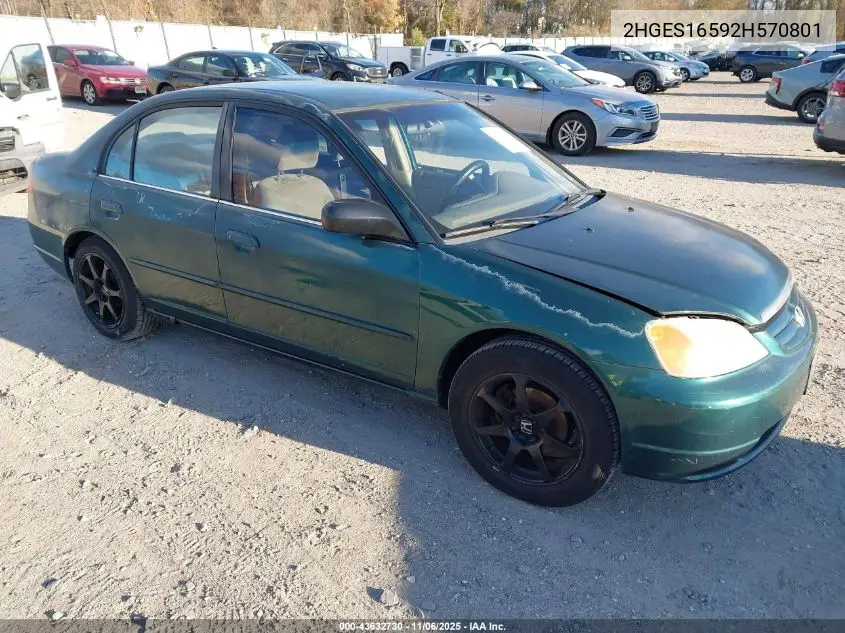 2HGES16592H570801 2002 Honda Civic Lx