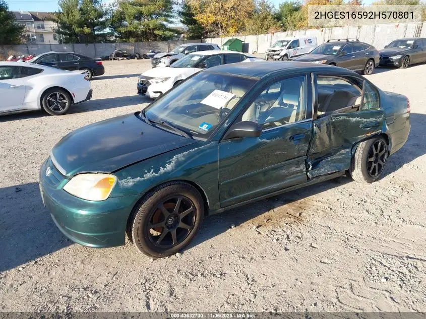 2HGES16592H570801 2002 Honda Civic Lx