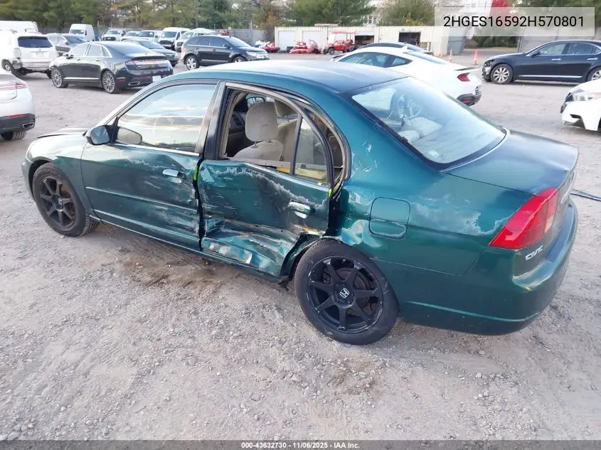 2HGES16592H570801 2002 Honda Civic Lx