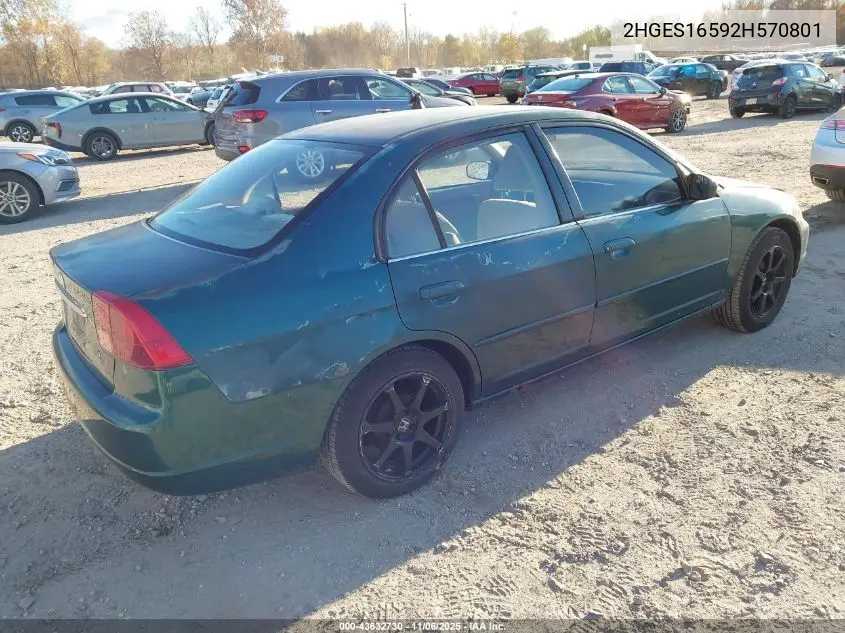 2HGES16592H570801 2002 Honda Civic Lx