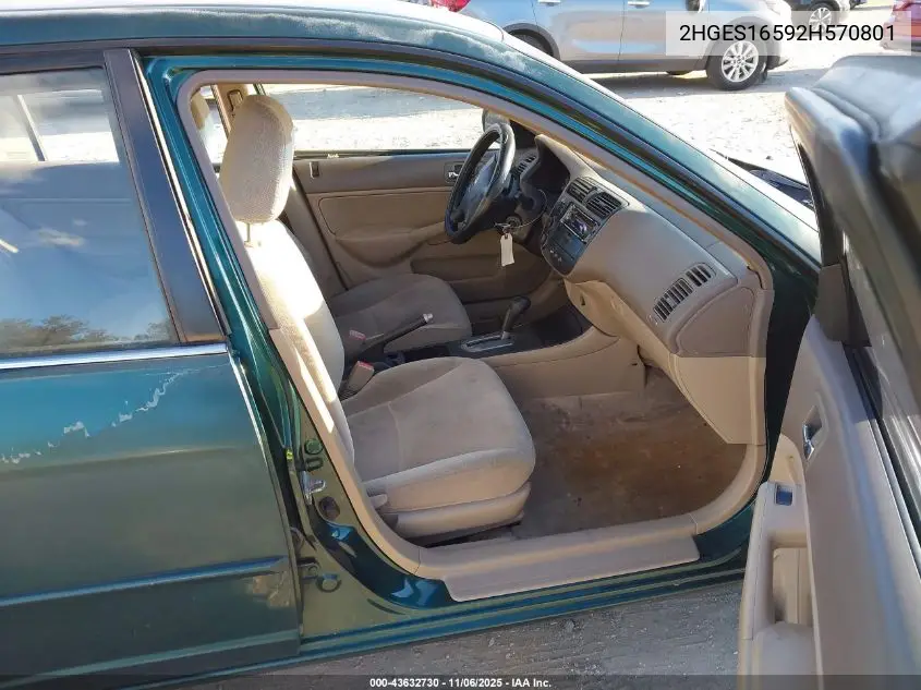 2HGES16592H570801 2002 Honda Civic Lx