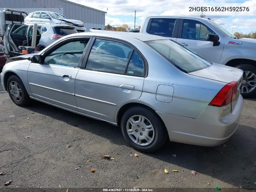 2HGES16562H592576 2002 Honda Civic Lx