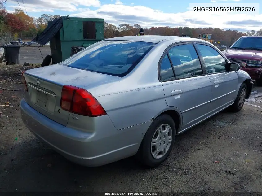 2HGES16562H592576 2002 Honda Civic Lx