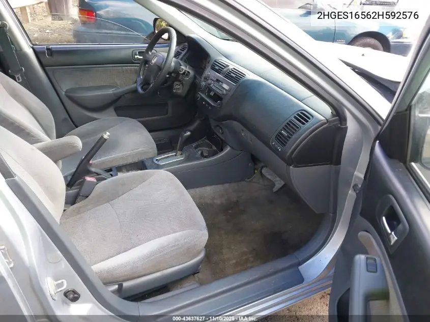 2HGES16562H592576 2002 Honda Civic Lx
