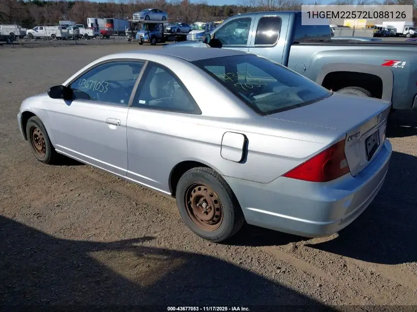 1HGEM22572L088126 2002 Honda Civic Lx