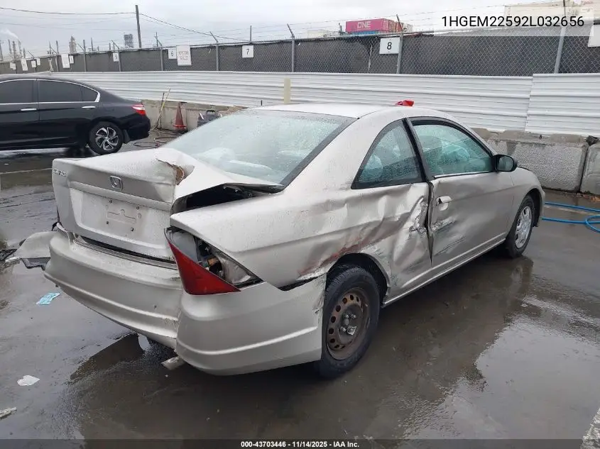 1HGEM22592L032656 2002 Honda Civic Lx