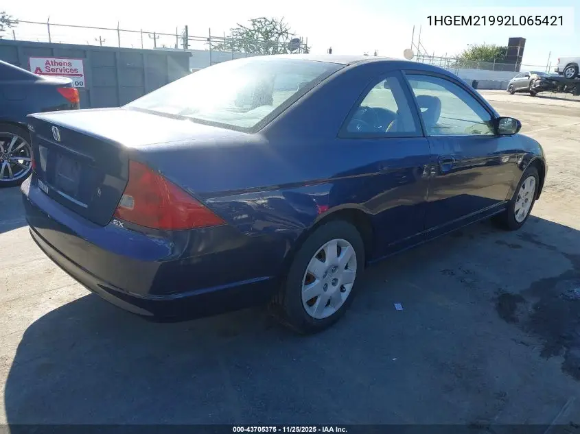1HGEM21992L065421 2002 Honda Civic Ex