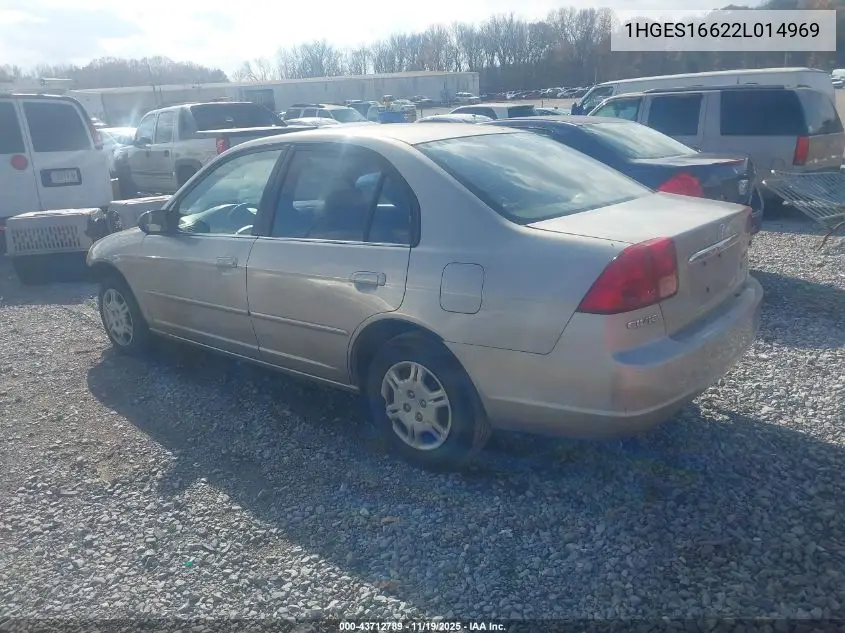 1HGES16622L014969 2002 Honda Civic Lx