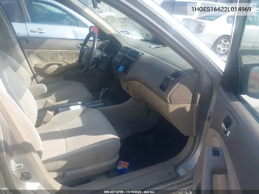 1HGES16622L014969 2002 Honda Civic Lx