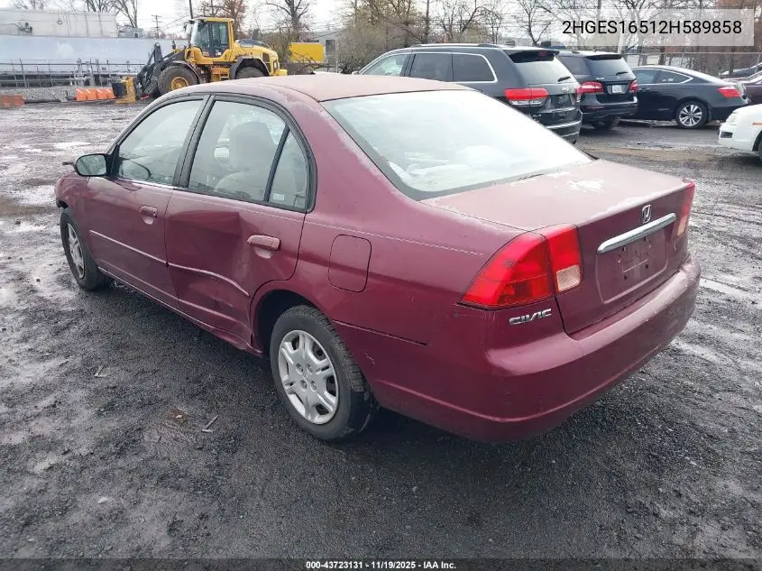 2HGES16512H589858 2002 Honda Civic Lx