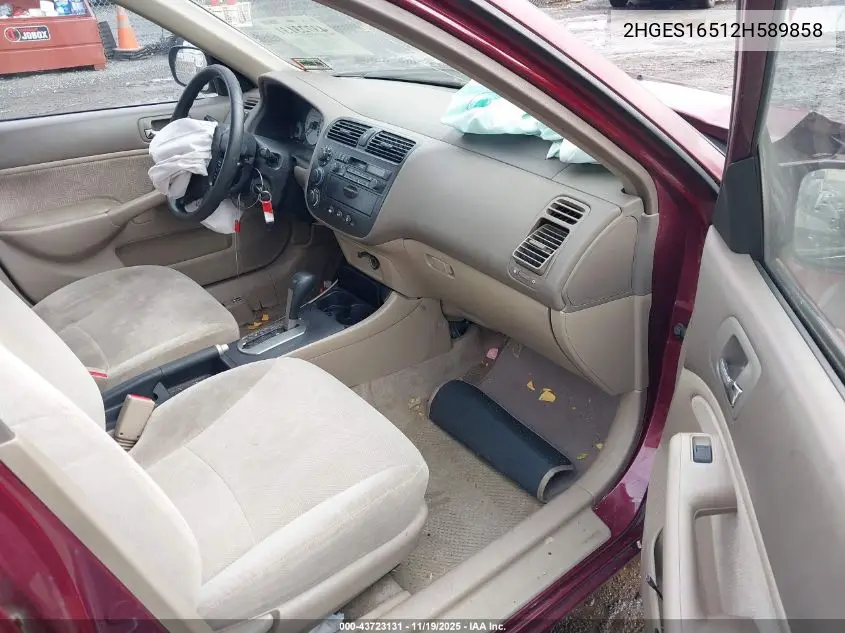 2HGES16512H589858 2002 Honda Civic Lx