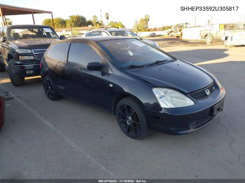 SHHEP33592U305817 2002 Honda Civic Si