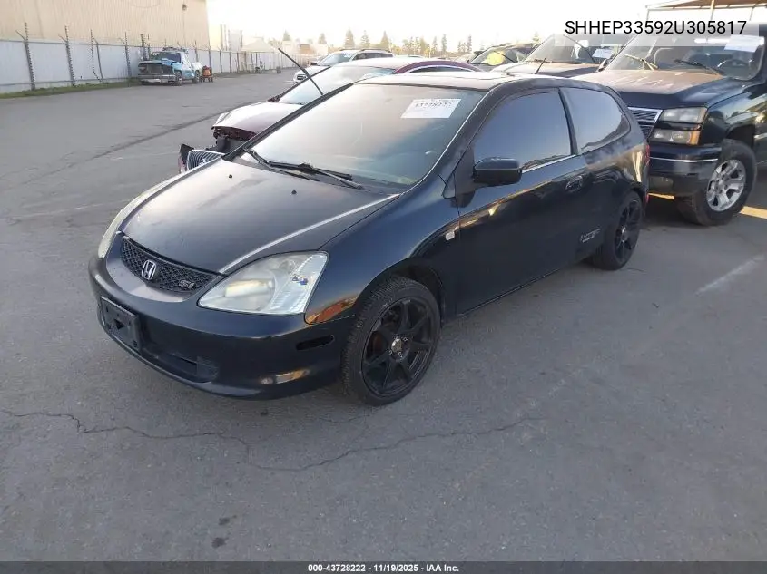 SHHEP33592U305817 2002 Honda Civic Si
