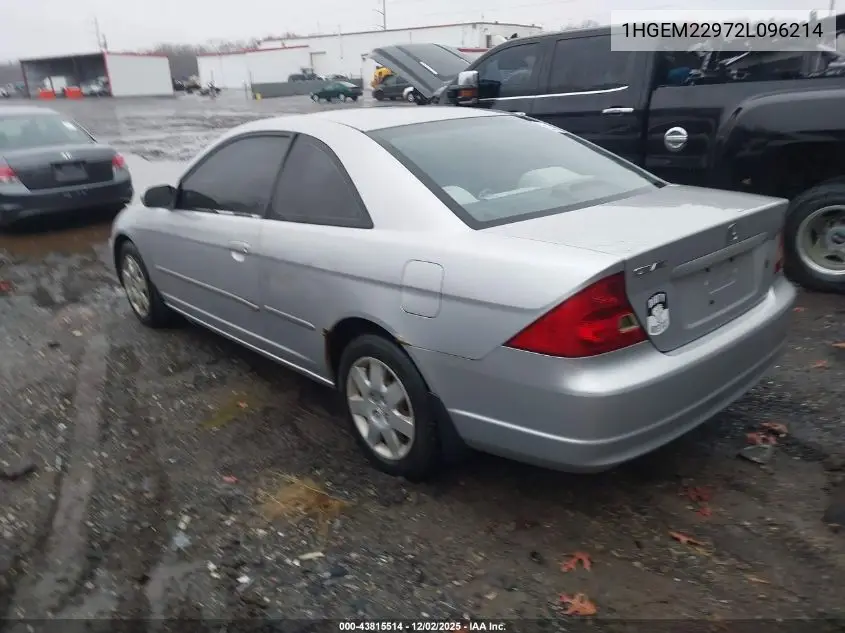 1HGEM22972L096214 2002 Honda Civic Ex