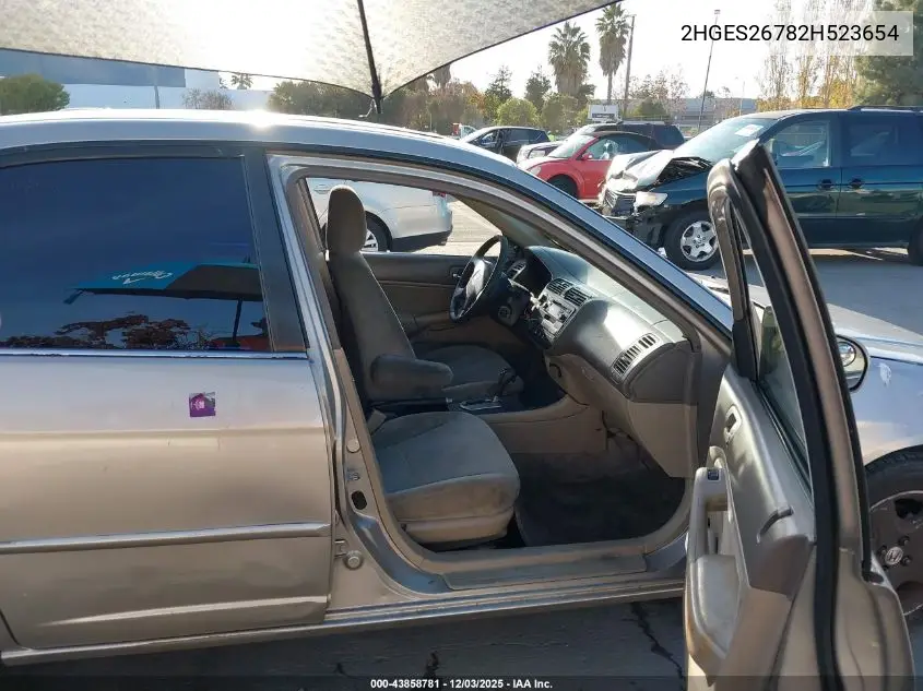 2HGES26782H523654 2002 Honda Civic Ex