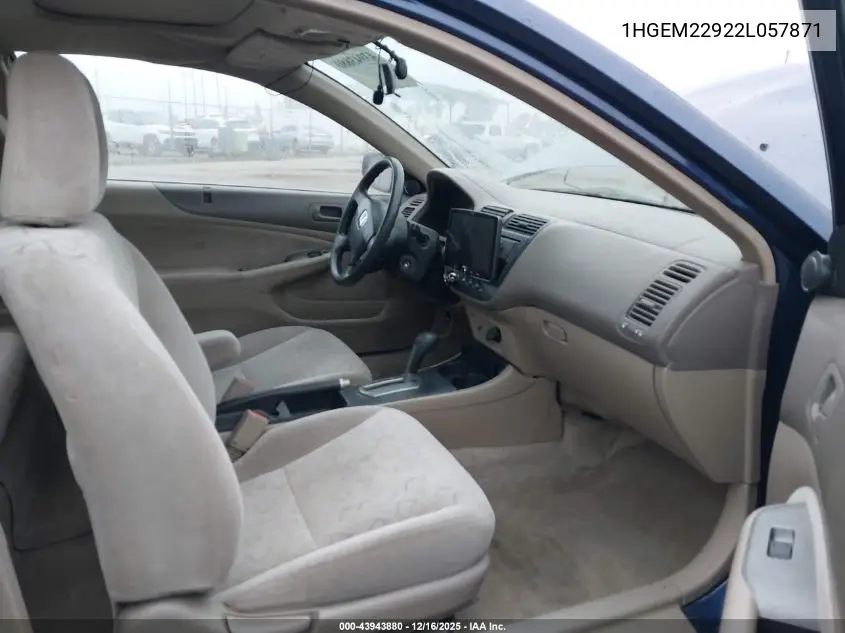 1HGEM22922L057871 2002 Honda Civic Ex