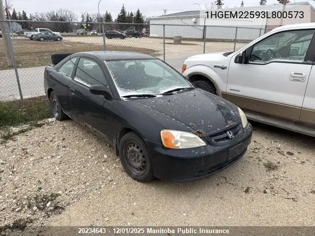 1HGEM22593L800573 2003 Honda Civic Lx