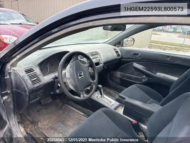1HGEM22593L800573 2003 Honda Civic Lx