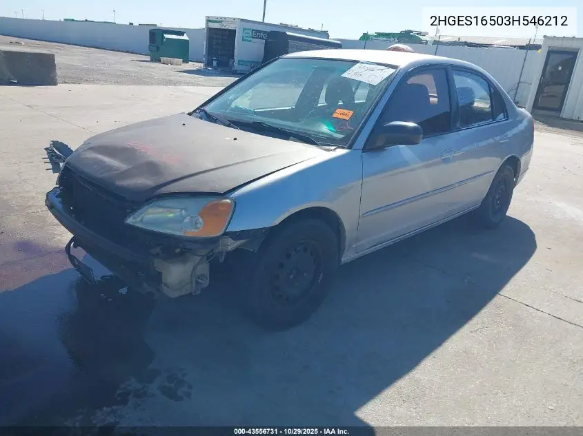 2HGES16503H546212 2003 Honda Civic Lx