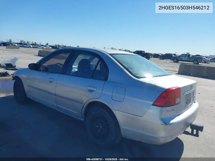 2HGES16503H546212 2003 Honda Civic Lx