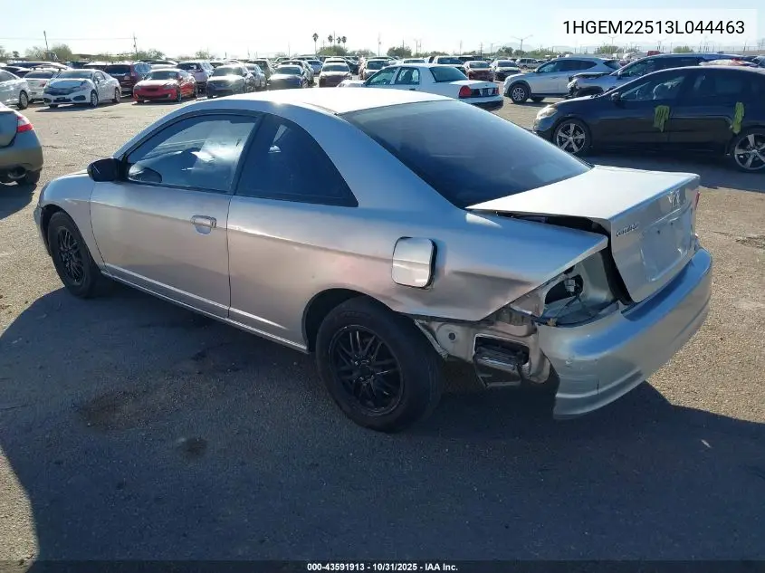 1HGEM22513L044463 2003 Honda Civic Lx