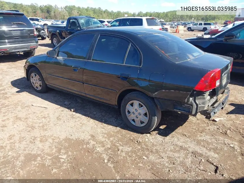 1HGES16553L035985 2003 Honda Civic Lx