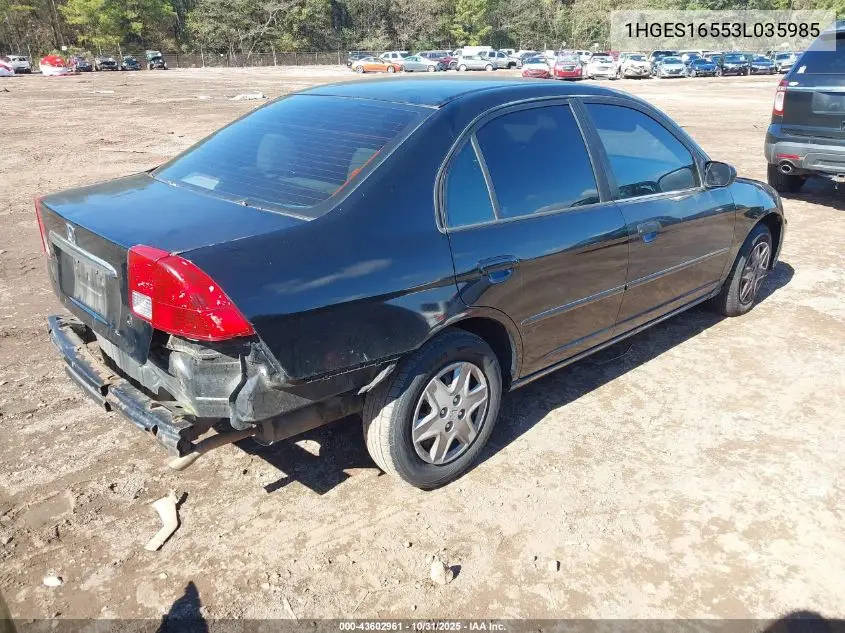 1HGES16553L035985 2003 Honda Civic Lx