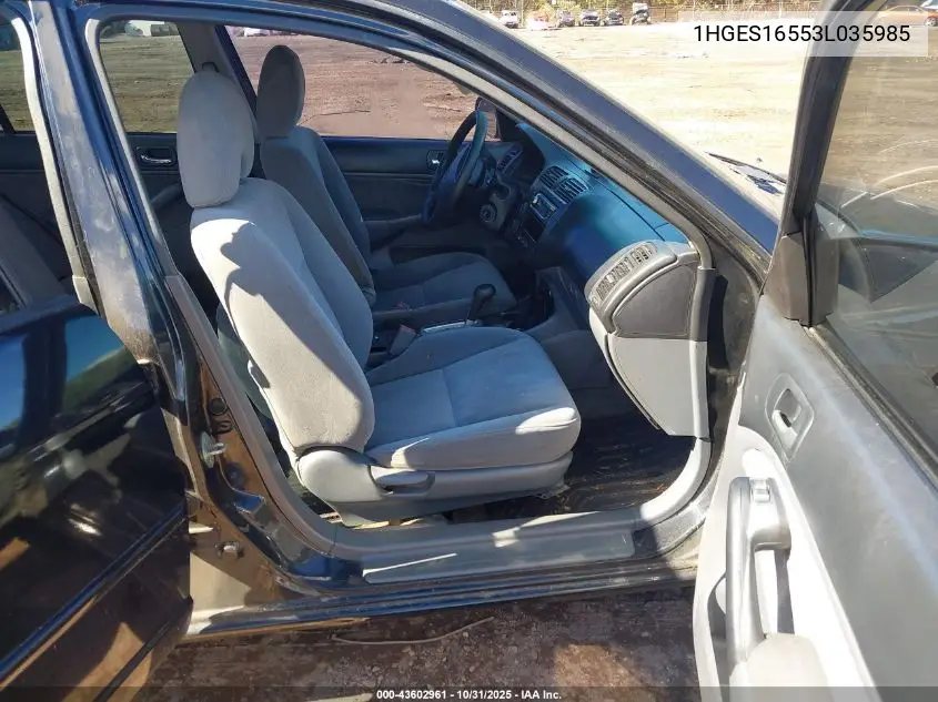 1HGES16553L035985 2003 Honda Civic Lx