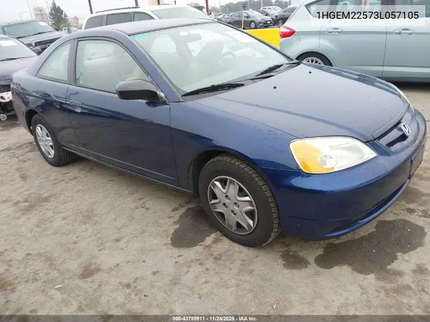 1HGEM22573L057105 2003 Honda Civic Lx