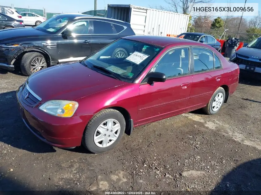 1HGES165X3L009656 2003 Honda Civic Lx