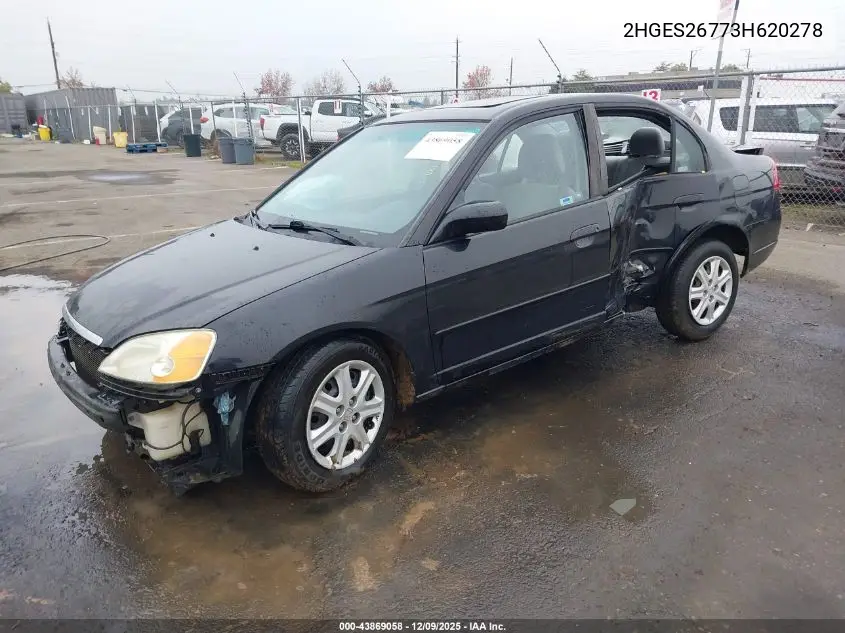 2HGES26773H620278 2003 Honda Civic Ex