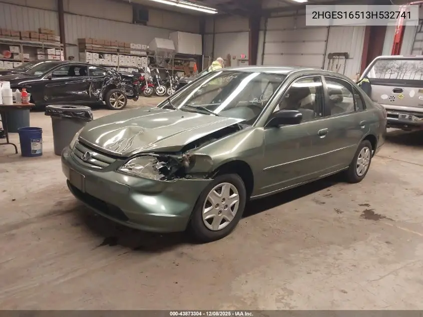 2HGES16513H532741 2003 Honda Civic Lx