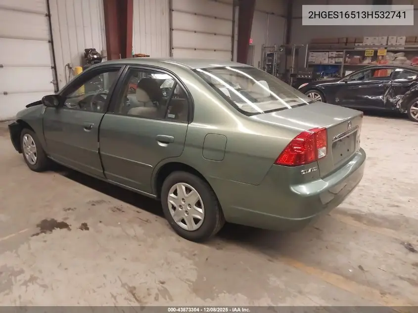 2HGES16513H532741 2003 Honda Civic Lx