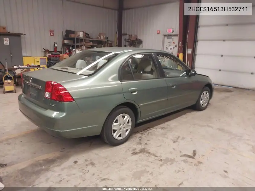 2HGES16513H532741 2003 Honda Civic Lx