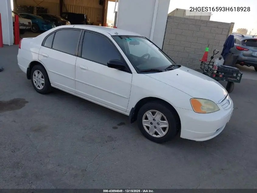 2HGES16593H618928 2003 Honda Civic Lx
