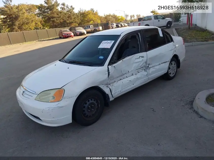 2HGES16593H618928 2003 Honda Civic Lx