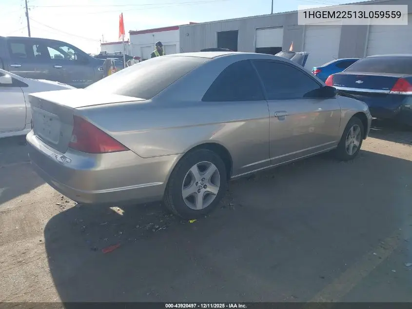 1HGEM22513L059559 2003 Honda Civic Lx