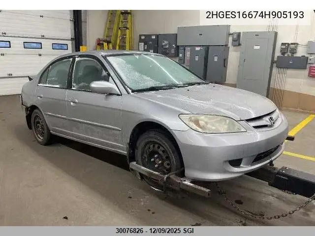 2HGES16674H905193 2004 Honda Civic Lx