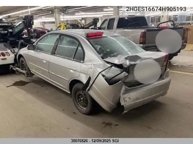 2HGES16674H905193 2004 Honda Civic Lx