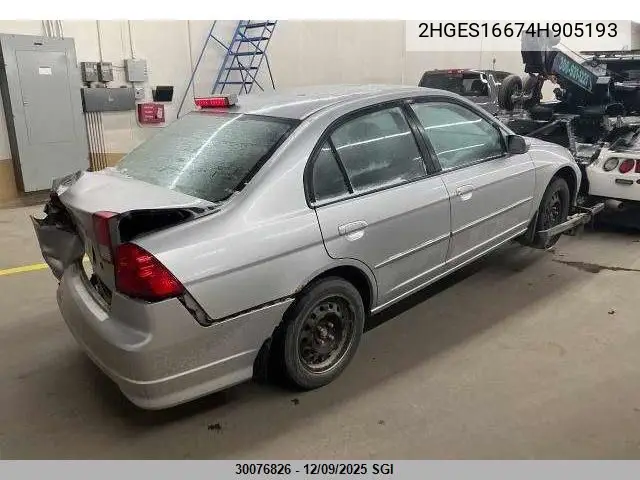 2HGES16674H905193 2004 Honda Civic Lx