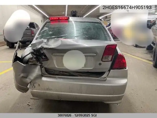 2HGES16674H905193 2004 Honda Civic Lx
