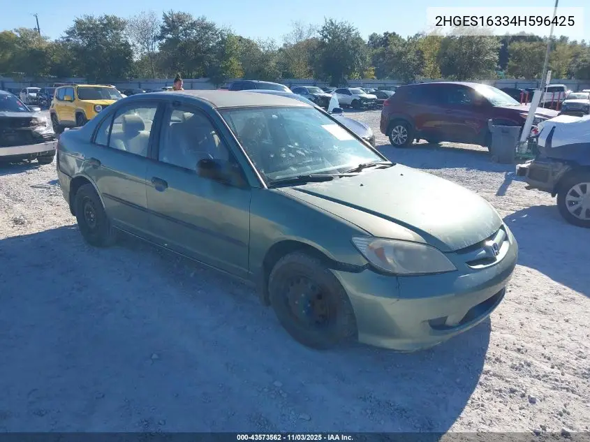 2HGES16334H596425 2004 Honda Civic Vp