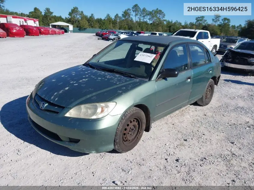 2HGES16334H596425 2004 Honda Civic Vp