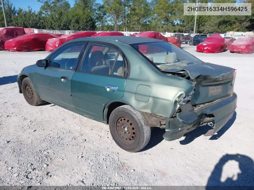 2HGES16334H596425 2004 Honda Civic Vp