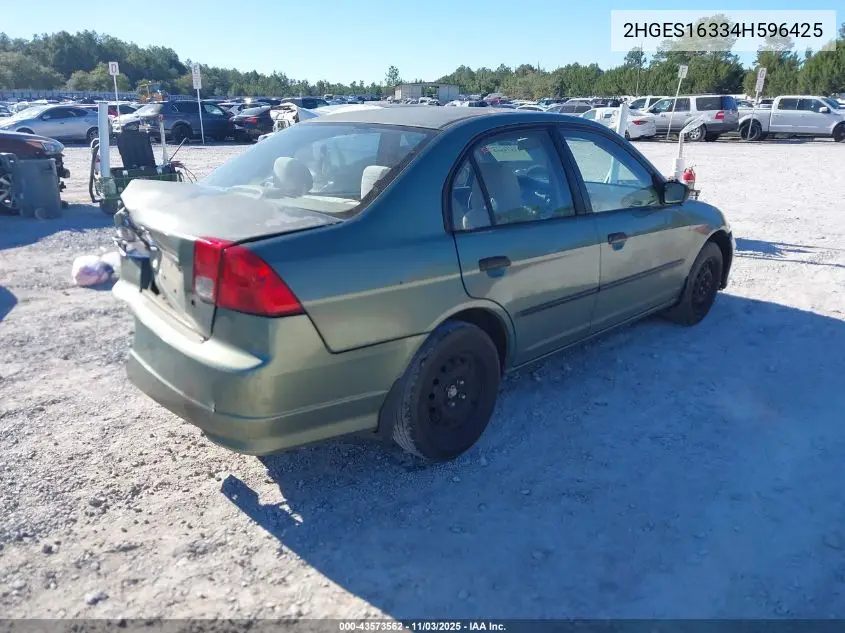 2HGES16334H596425 2004 Honda Civic Vp