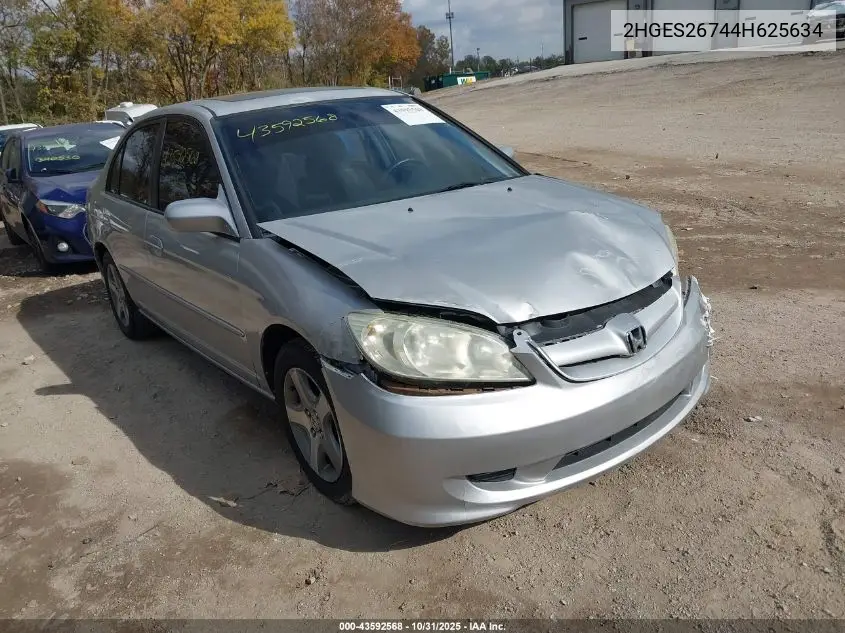 2HGES26744H625634 2004 Honda Civic Ex
