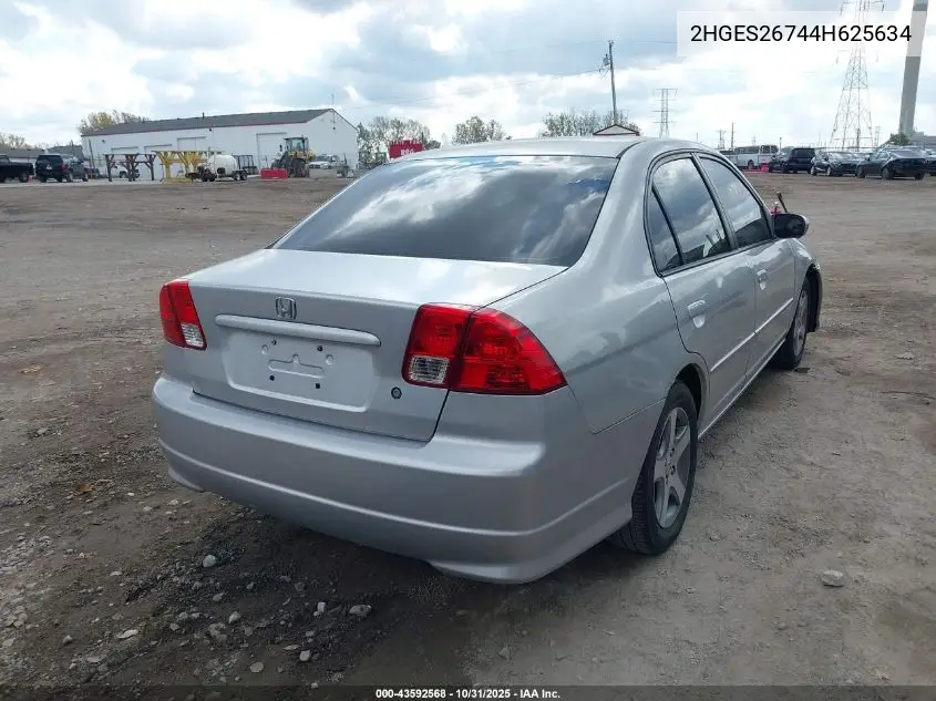 2HGES26744H625634 2004 Honda Civic Ex