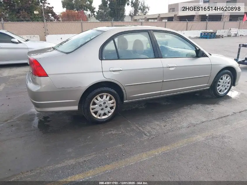 2HGES16514H620898 2004 Honda Civic Lx