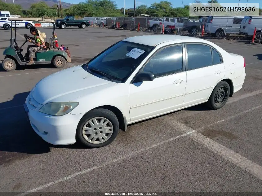 2HGES16524H598636 2004 Honda Civic Lx