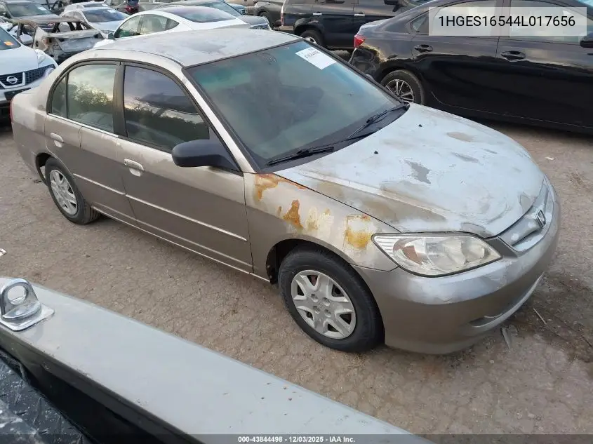 1HGES16544L017656 2004 Honda Civic Lx